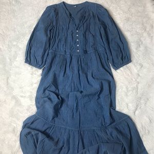 Old Navy blue boho style long dress size small